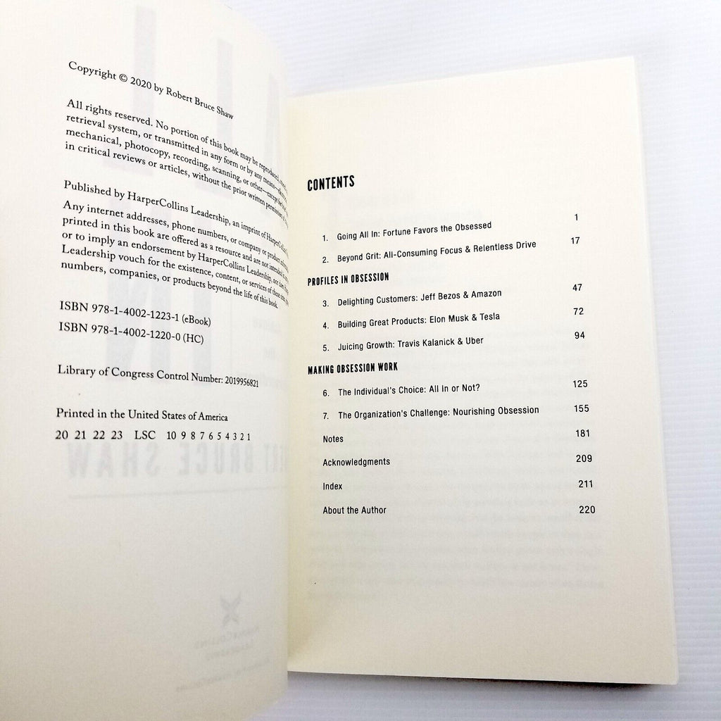 All In: How Obsessive Leaders Achieve the Extraordinary by Robert Bruce Shaw...