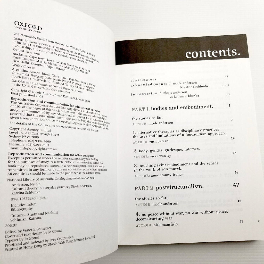 Cultural Theory in Everyday Practice Katrina Schlunke Nicole Anderson Textbook