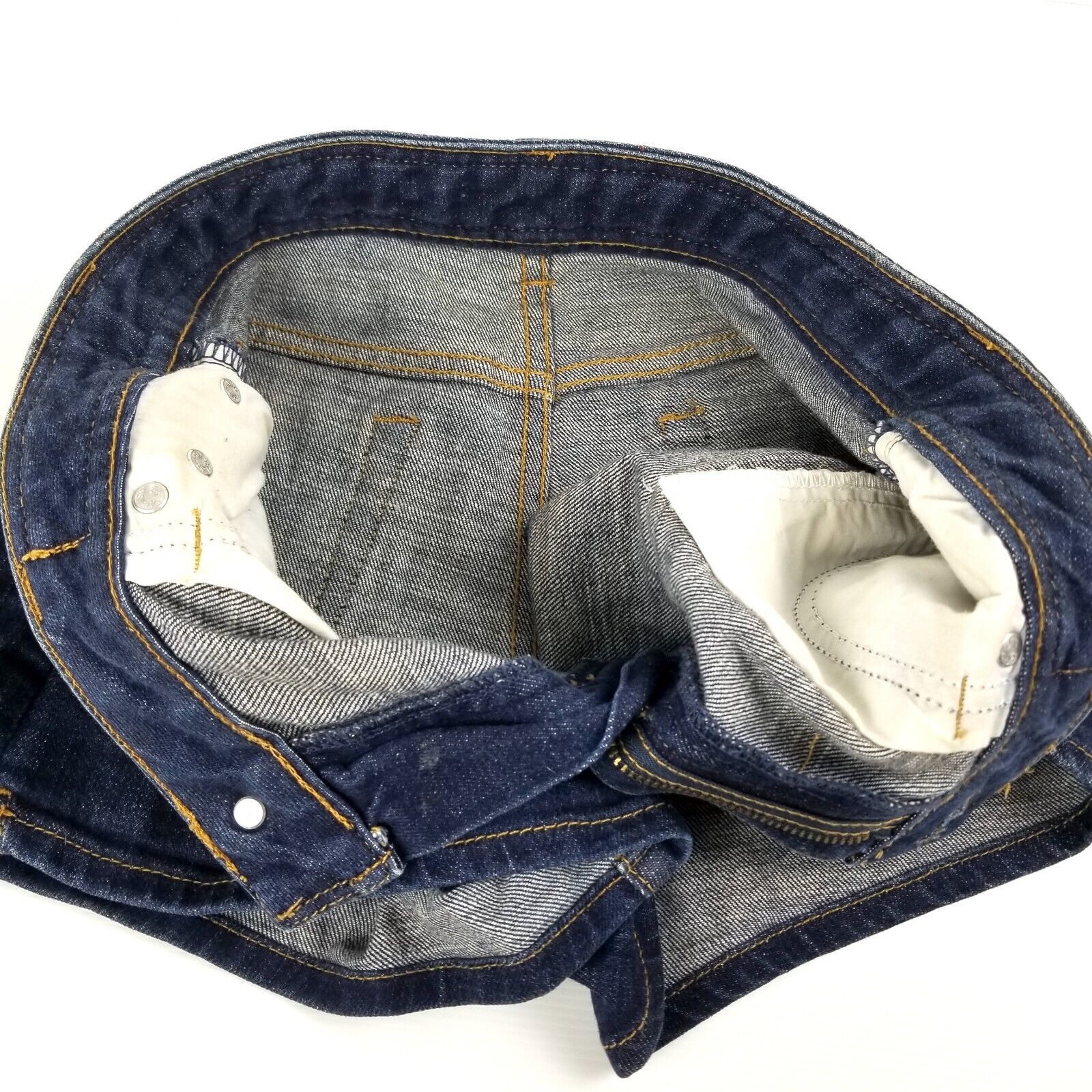 Levi's Women's Size 10 Denim Jean Shorts Dark Wash Blue Braided Belt Hot Pants