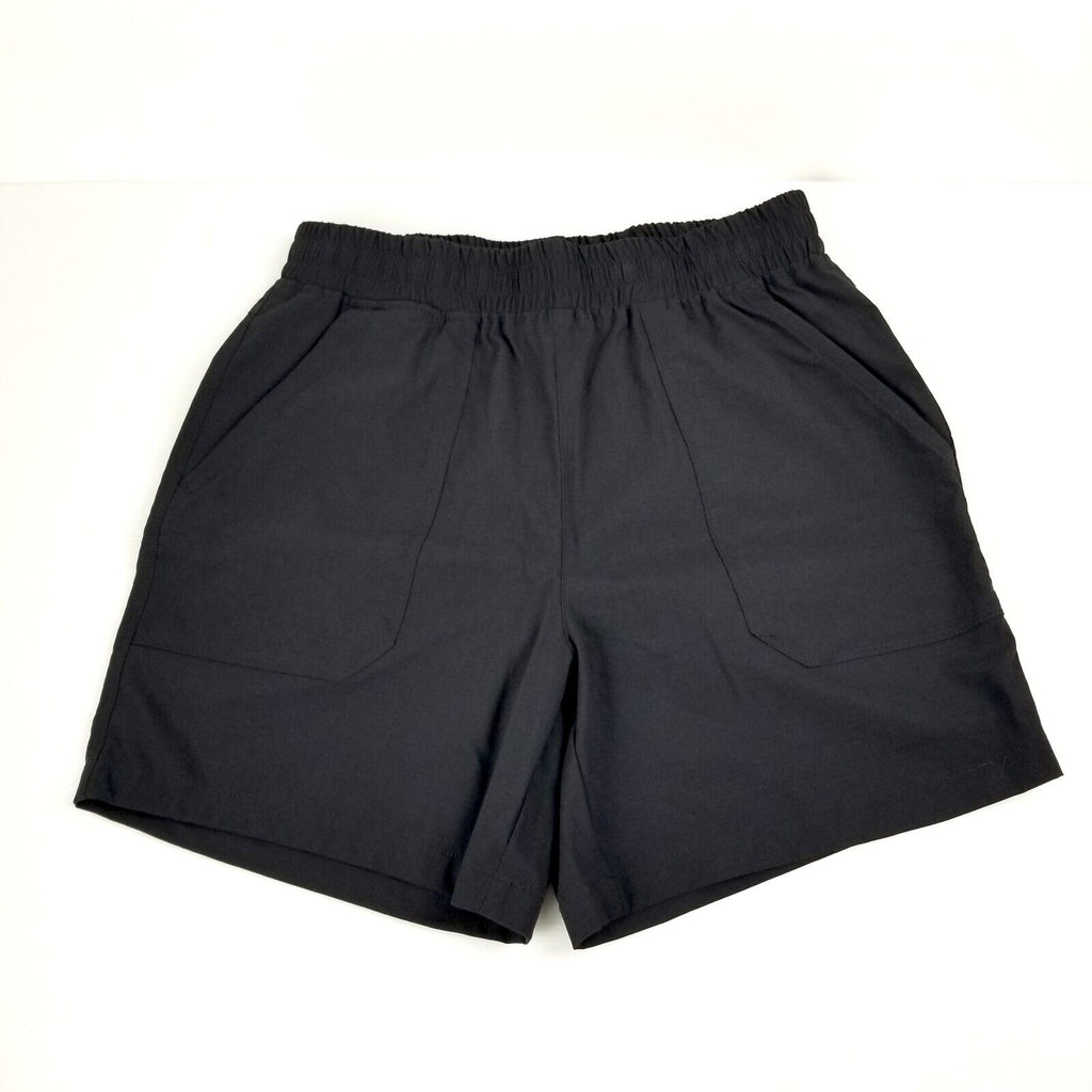 Kathmandu Women's Miro 5" Shorts XS NWT Black Mid-Thigh Pockets Elastic Waist