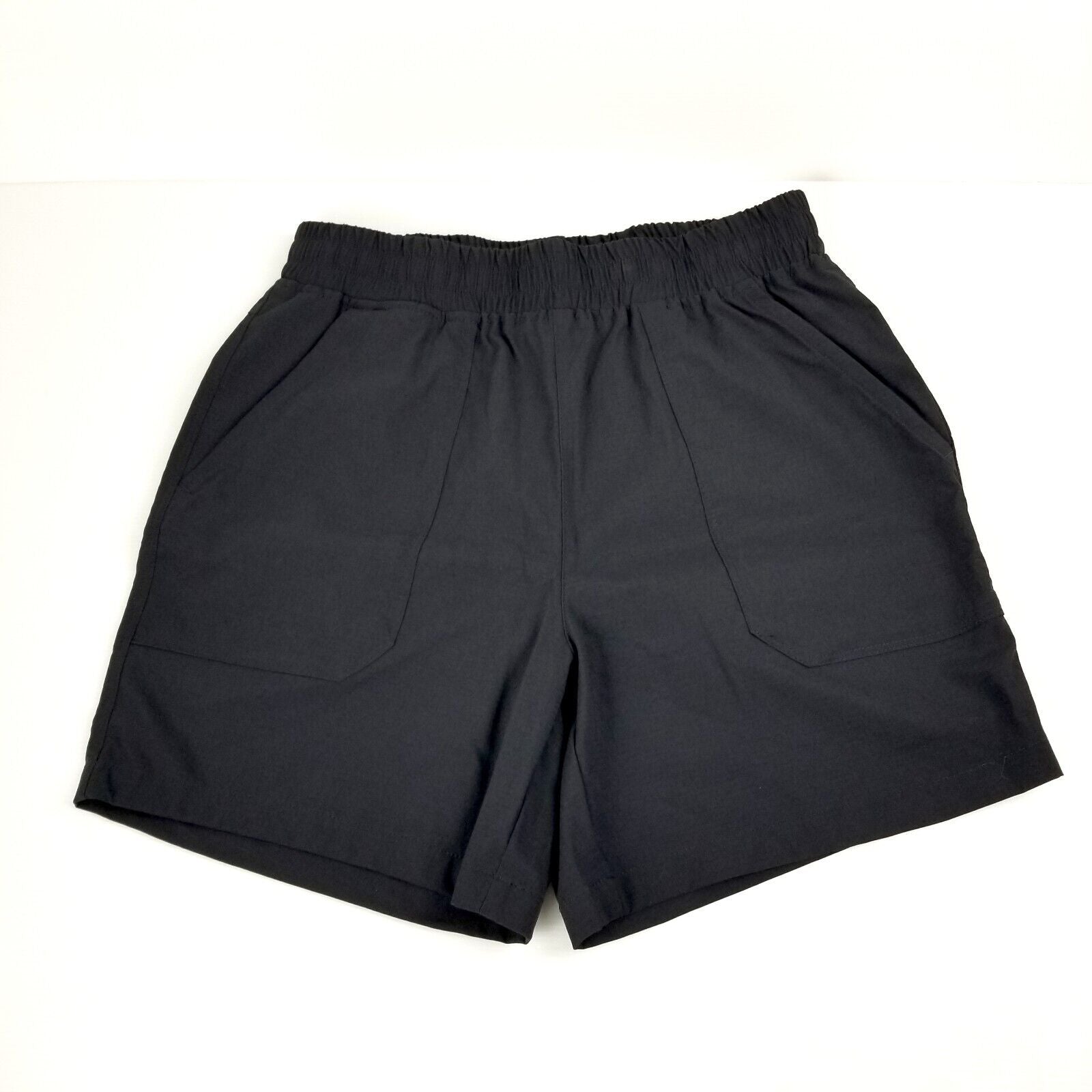 Kathmandu Women's Miro 5" Shorts XS NWT Black Mid-Thigh Pockets Elastic Waist