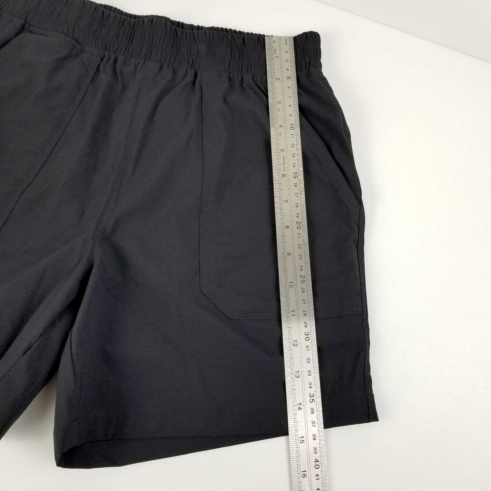 Kathmandu Women's Miro 5" Shorts XS NWT Black Mid-Thigh Pockets Elastic Waist