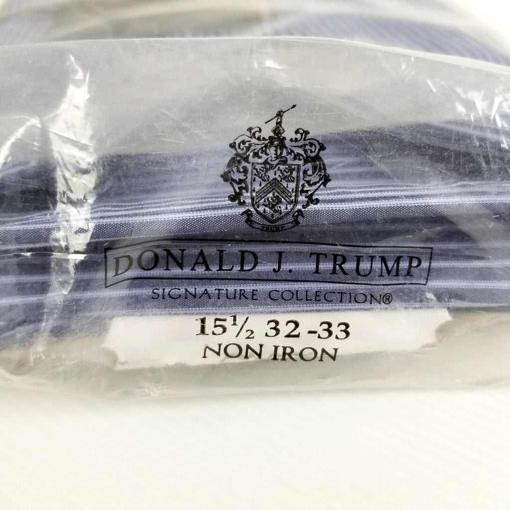 Donald J. Trump Signature Collection Buttoned Dress Shirt Blue Small 15.5 32/33