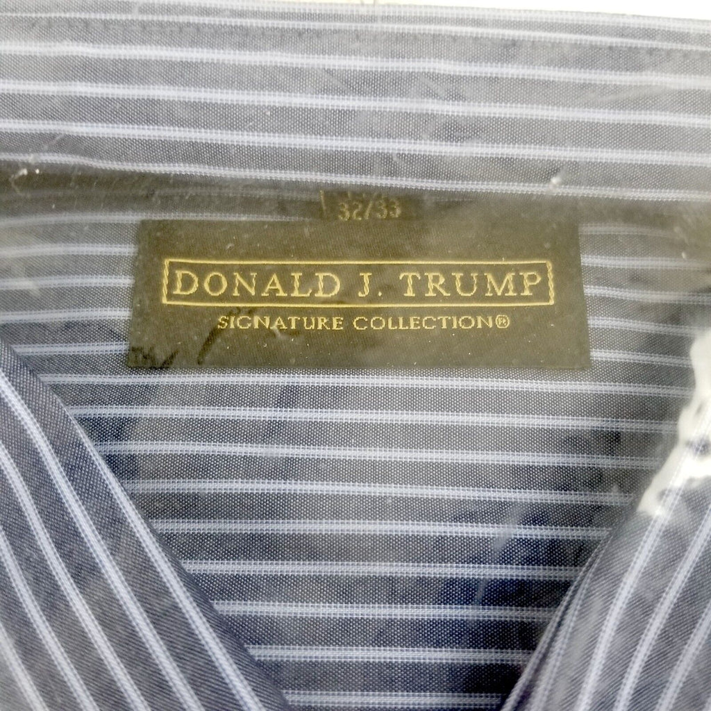 Donald J. Trump Signature Collection Buttoned Dress Shirt Blue Small 15.5 32/33