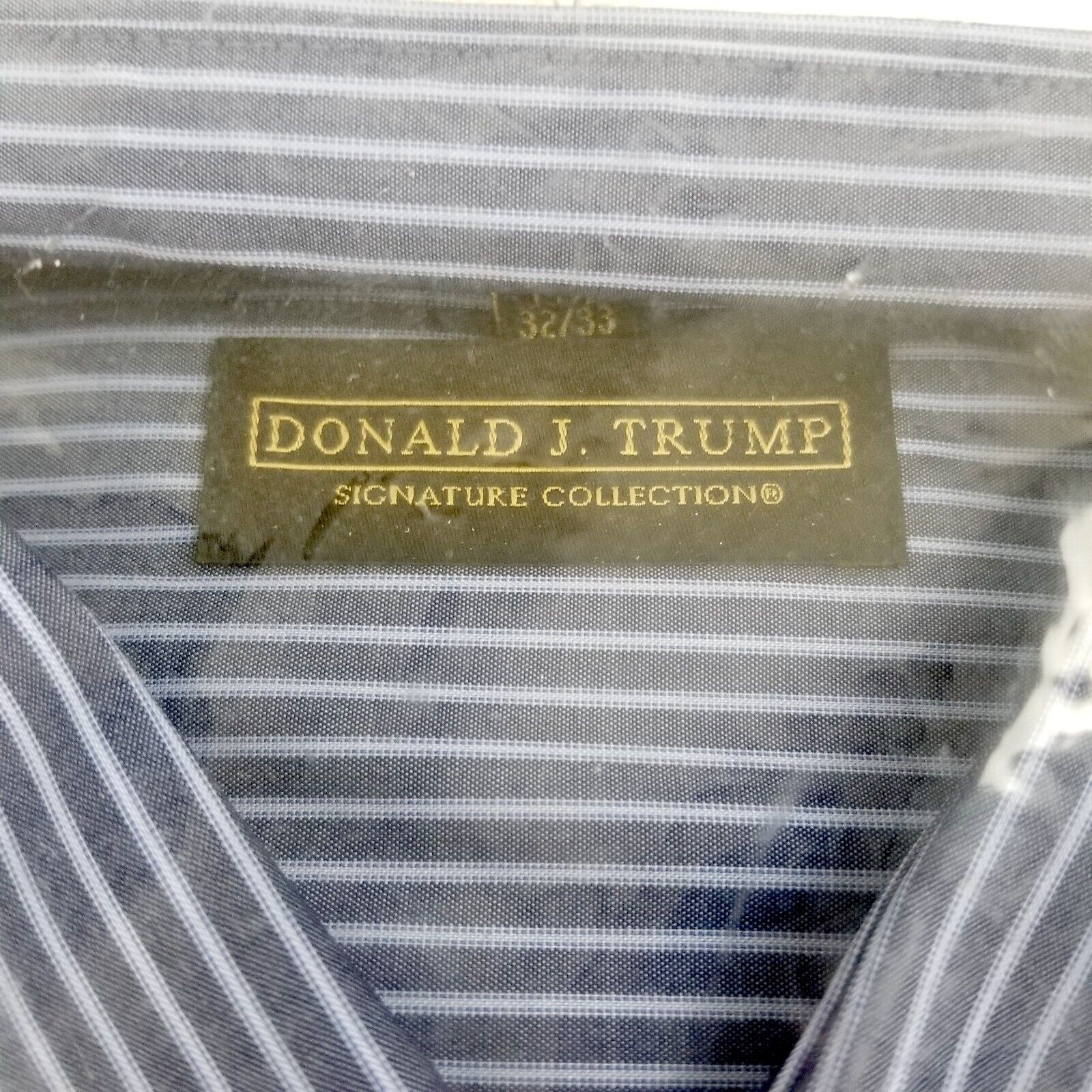 Donald J. Trump Signature Collection Buttoned Dress Shirt Blue Small 15.5 32/33