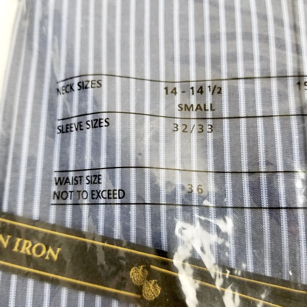 Donald J. Trump Signature Collection Buttoned Dress Shirt Blue Small 15.5 32/33