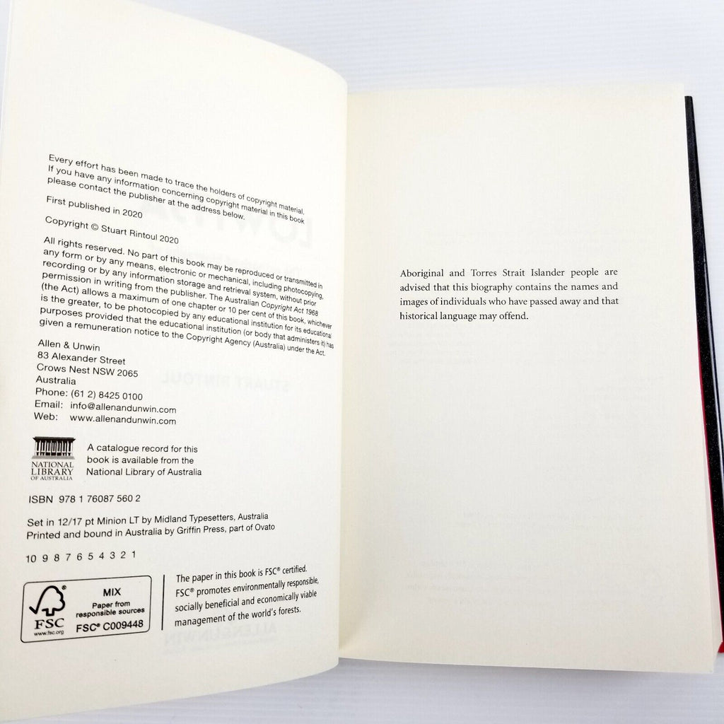 Lowitja: The Authorised Biography of Lowitja O'Donoghue Stuart Rintoul Hardcover