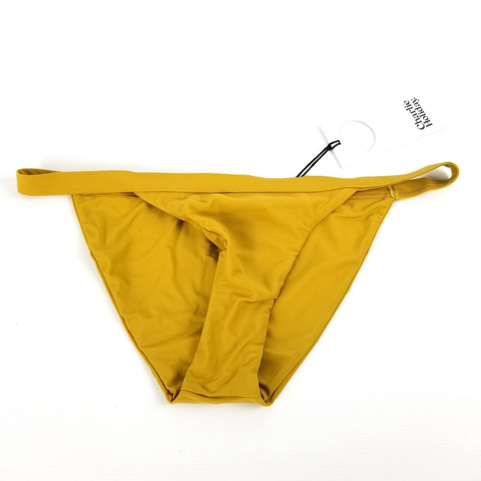 Charlie Holiday Women's 12 Capri Bra Barron Tanga Bikini Bottom Marigold Yellow