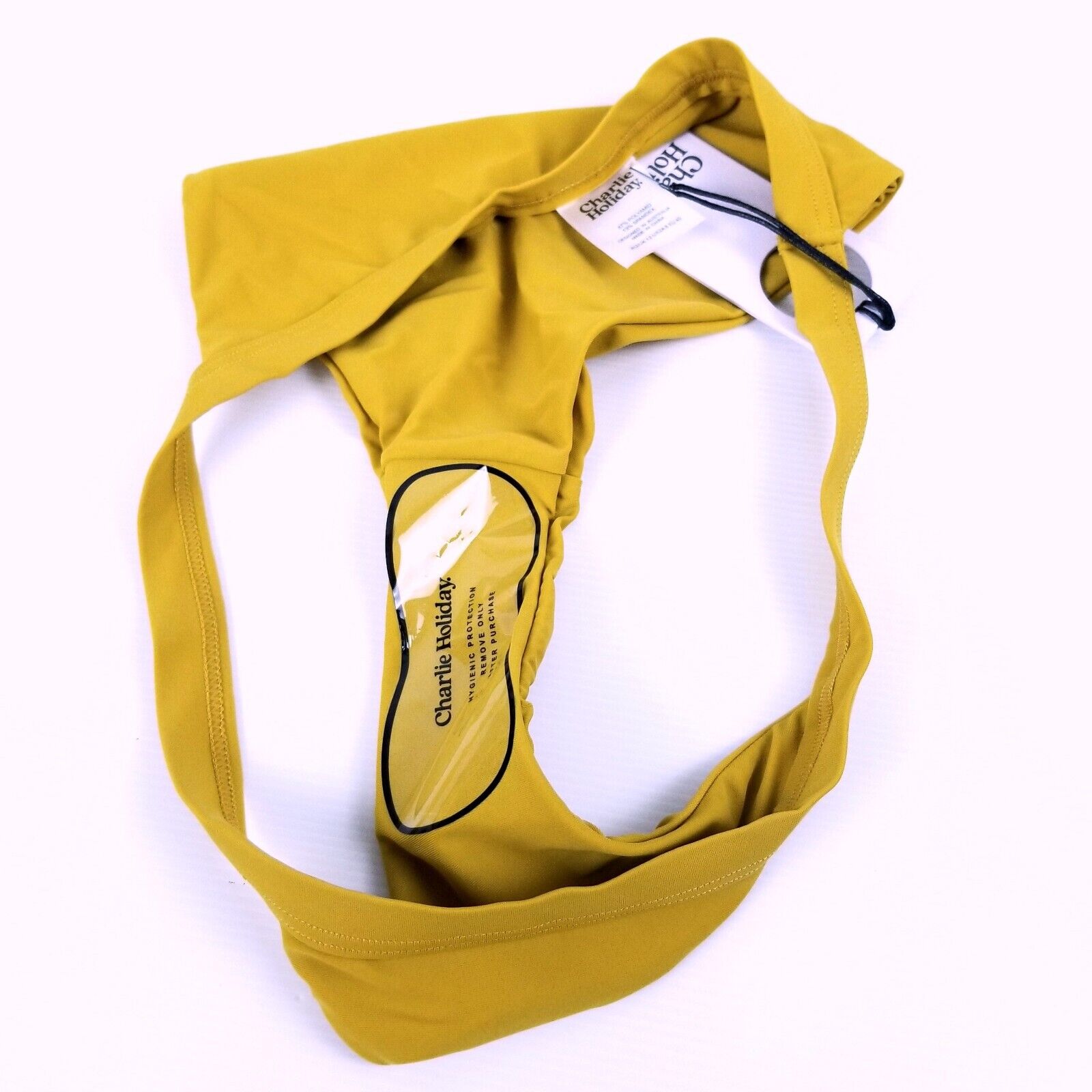 Charlie Holiday Women's 12 Capri Bra Barron Tanga Bikini Bottom Marigold Yellow