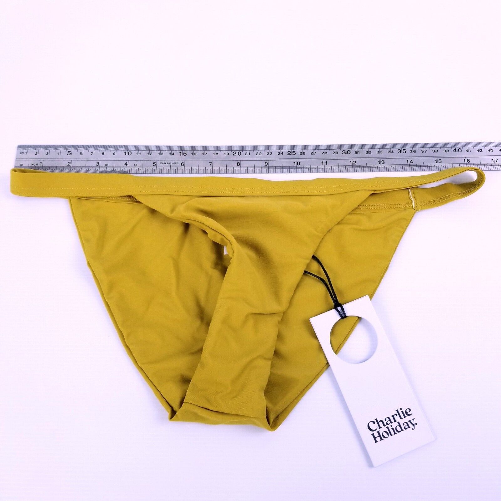 Charlie Holiday Women's 12 Capri Bra Barron Tanga Bikini Bottom Marigold Yellow