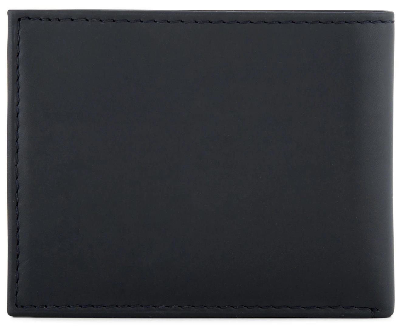 Tommy Hilfiger Men's Bifold Leather Wallet Billfold Navy Dore Blue New Gift Box