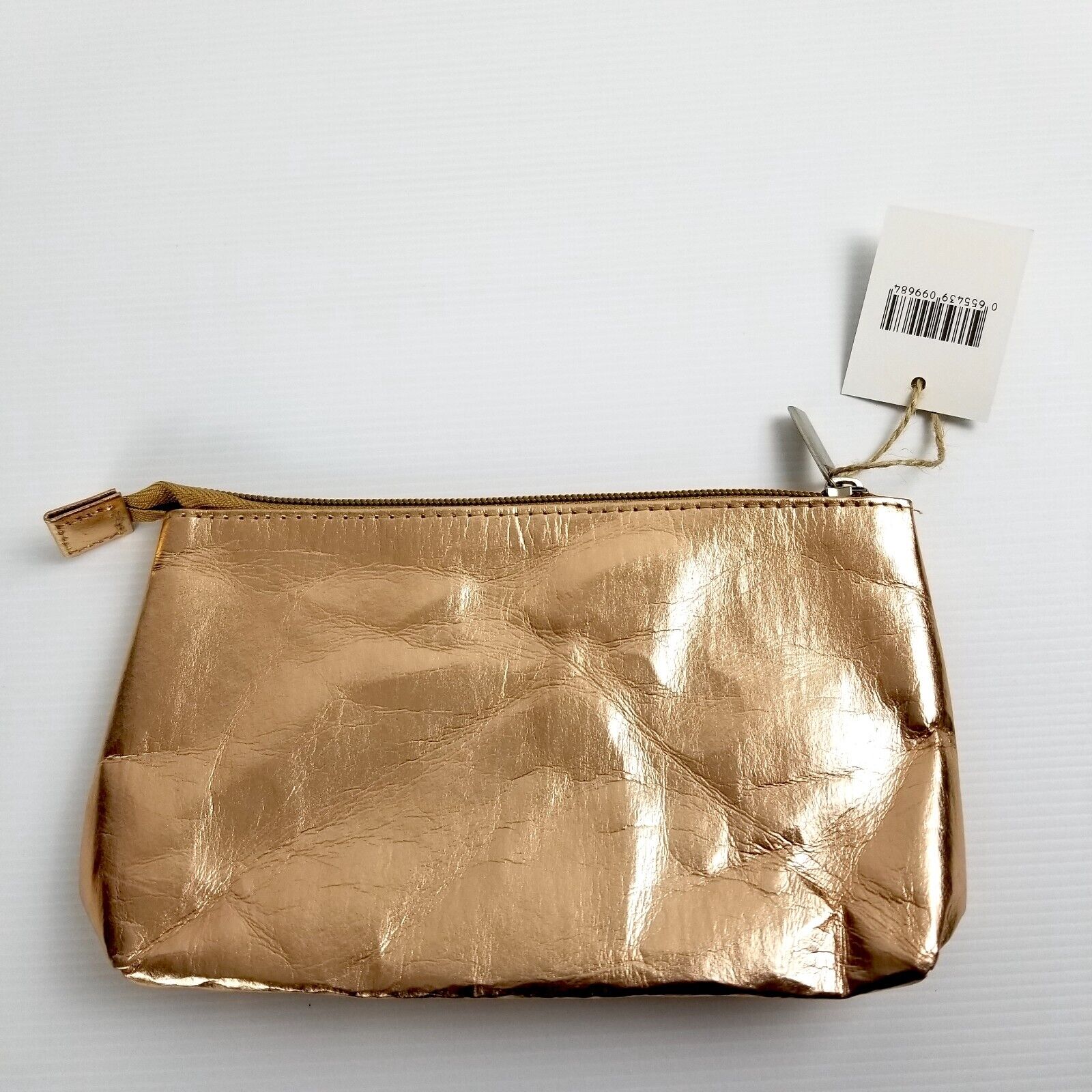 Paula's Choice Cosmetics Bag Rose Gold Limited Edition Crinkled Texture Makeup