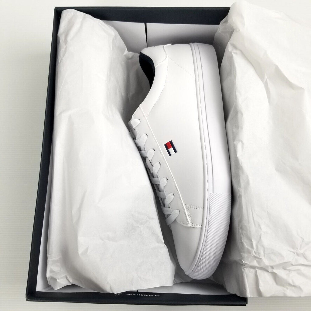 Tommy Hilfiger Men's Brecon Sneaker US 11 M White Smart Casual Dress Shoes New