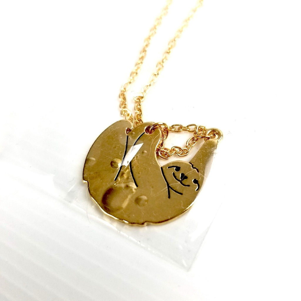 18K Gold Plated Sloth Pendant Necklace | Cute Fashion Jewellery for Sloth Lovers