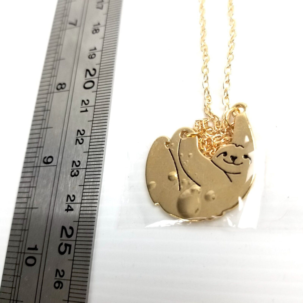 18K Gold Plated Sloth Pendant Necklace | Cute Fashion Jewellery for Sloth Lovers