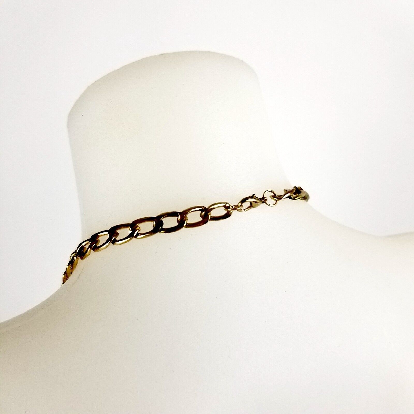 Gold-Tone Leo Lion Pendant Necklace Chunky Chain Statement Animal Jewellery
