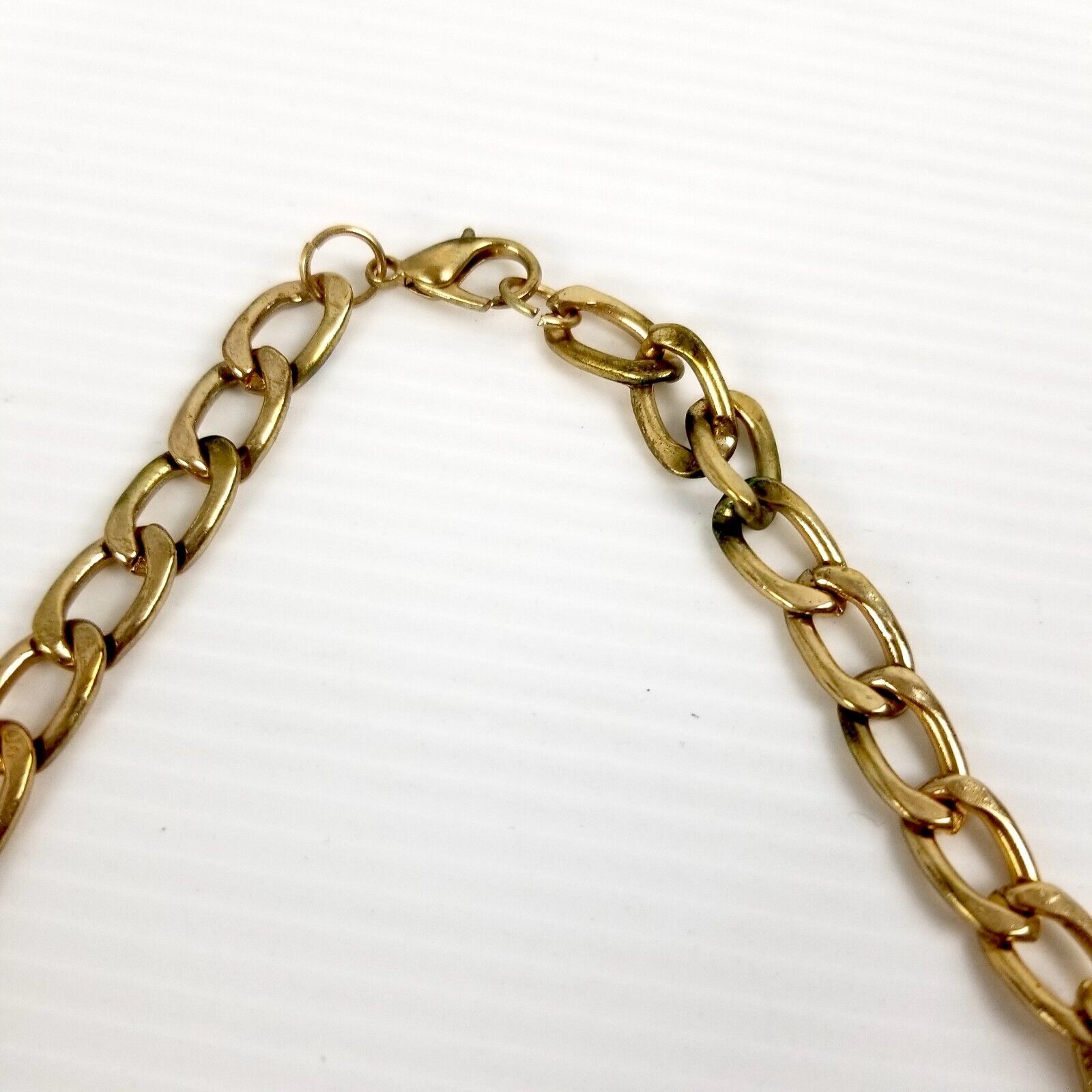Gold-Tone Leo Lion Pendant Necklace Chunky Chain Statement Animal Jewellery