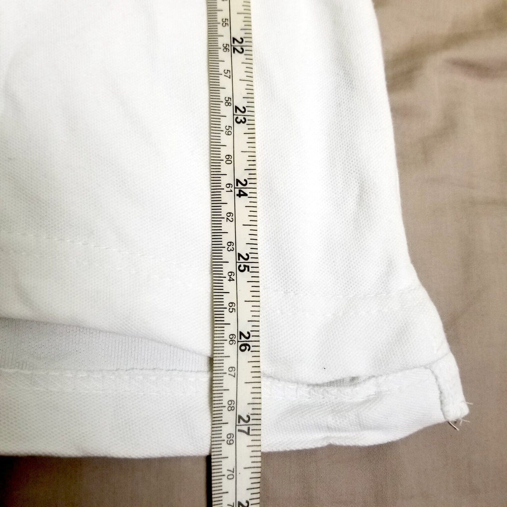 Women’s 16 White Polo Shirt my workspace 100% Cotton Short Sleeve Tee Top Golf