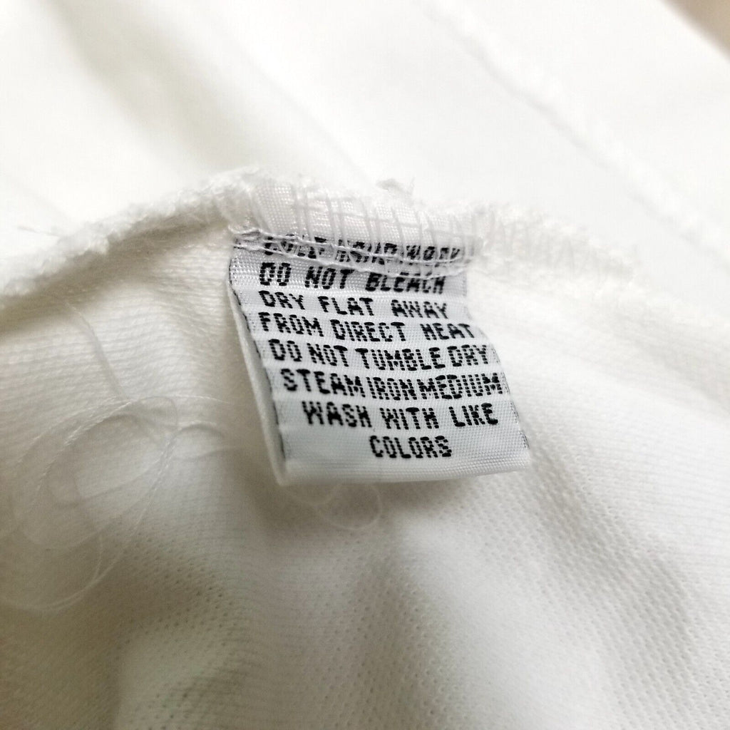 Women’s 16 White Polo Shirt my workspace 100% Cotton Short Sleeve Tee Top Golf
