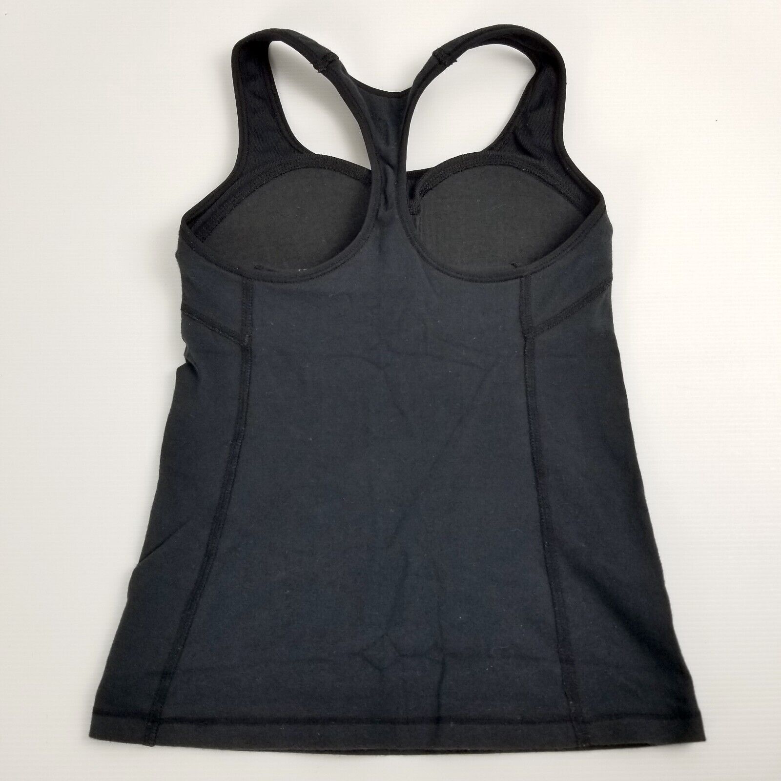 Bonds Size 4-6 Black Sports Top with Built-In Padded Bra Activewear Yoga Gym