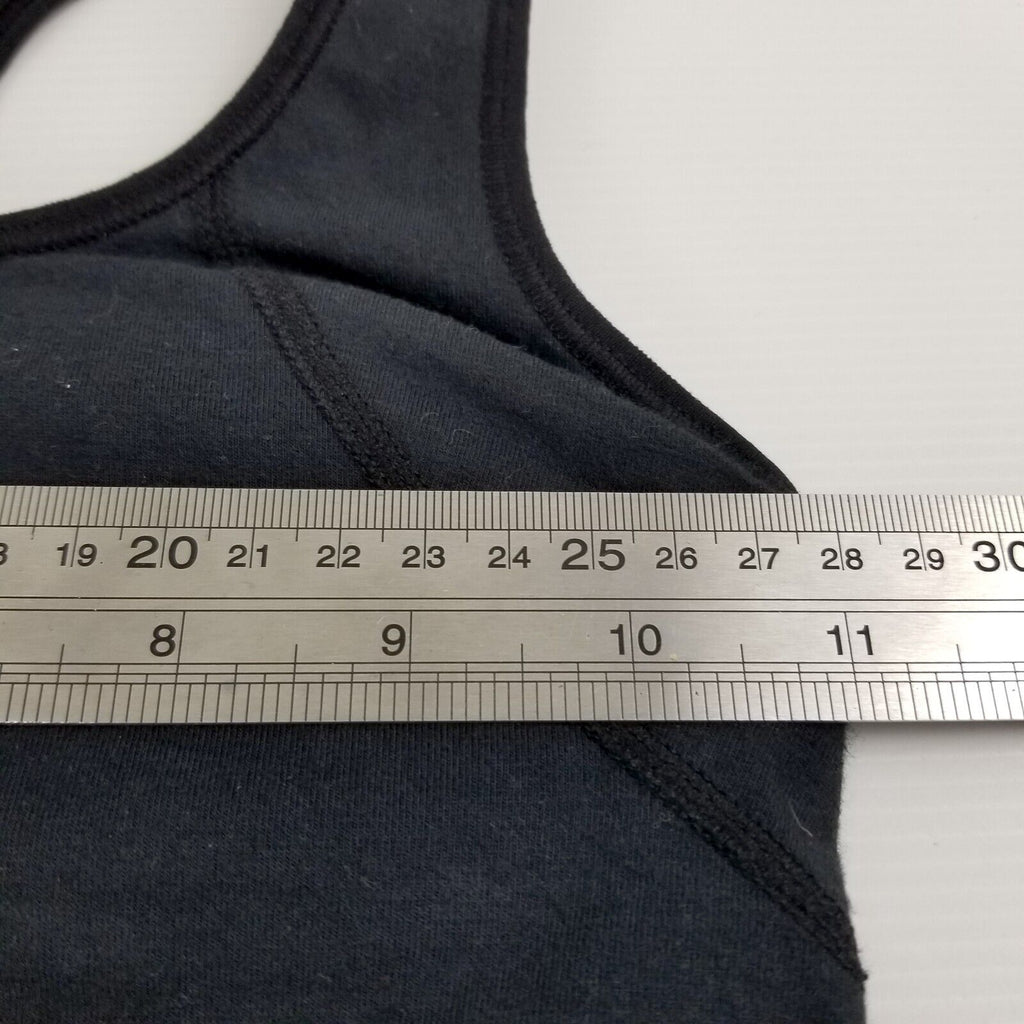 Bonds Size 4-6 Black Sports Top with Built-In Padded Bra Activewear Yoga Gym
