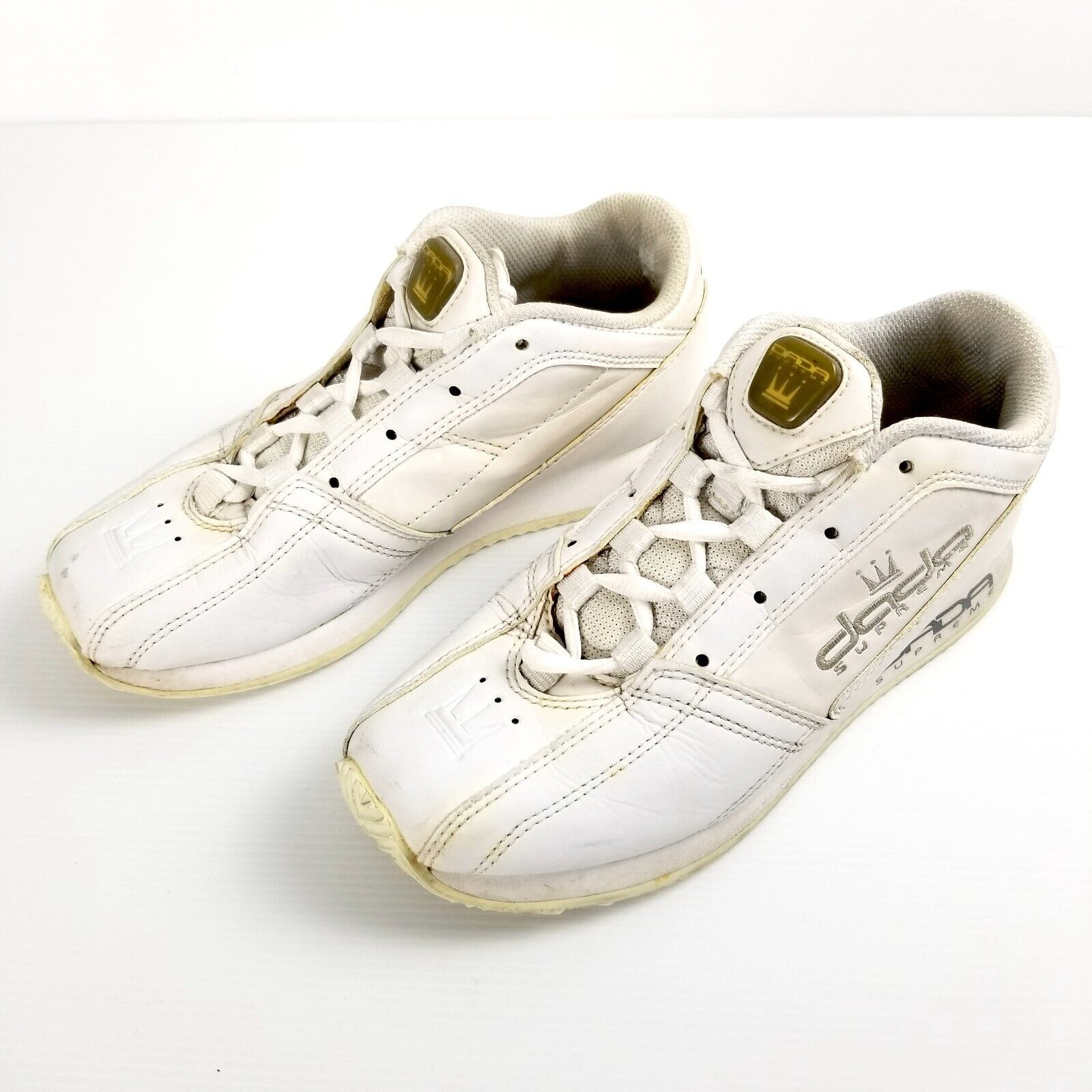 DADA Supreme Vintage Sneakers Shoes White Silver US 3.5 EUR 35.5 Hip Hop 90s Y2K