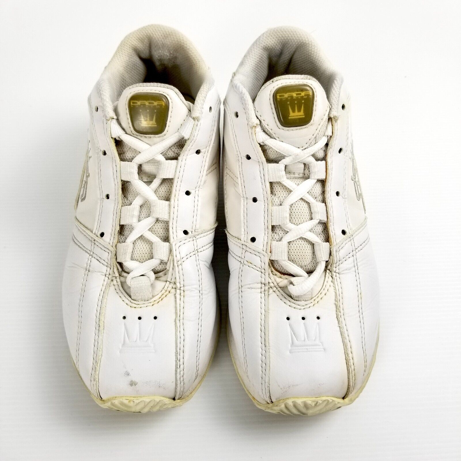 DADA Supreme Vintage Sneakers Shoes White Silver US 3.5 EUR 35.5 Hip Hop 90s Y2K