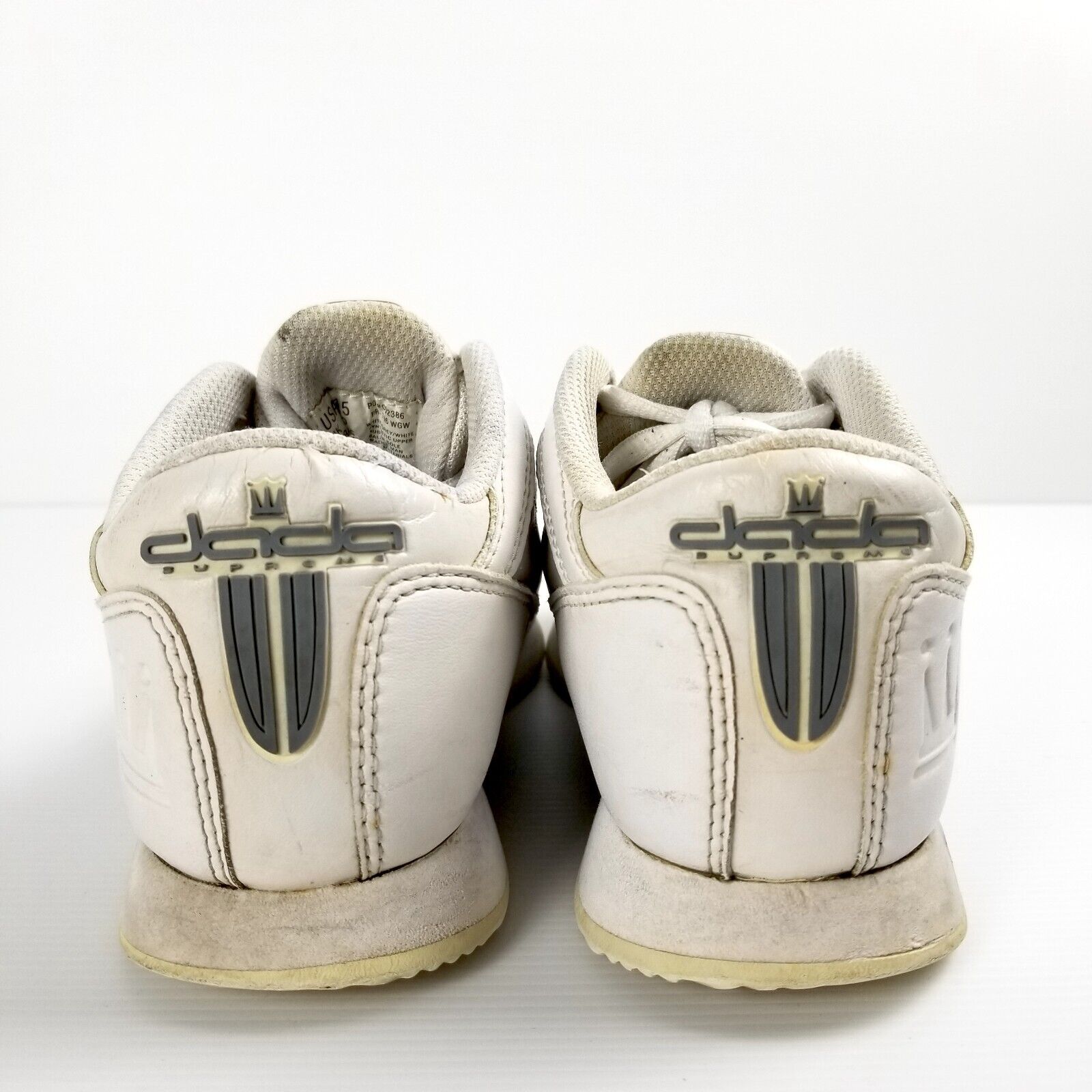 DADA Supreme Vintage Sneakers Shoes White Silver US 3.5 EUR 35.5 Hip Hop 90s Y2K