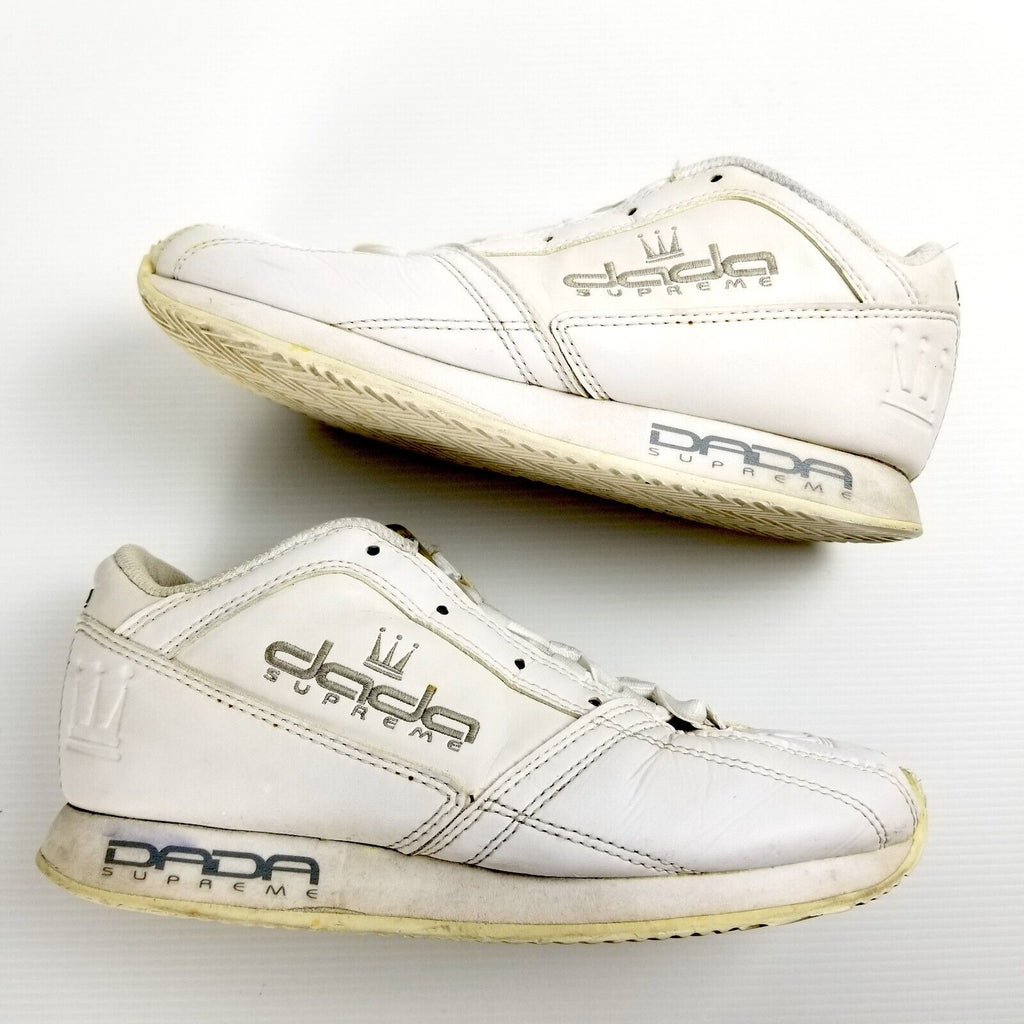 DADA Supreme Vintage Sneakers Shoes White Silver US 3.5 EUR 35.5 Hip Hop 90s Y2K