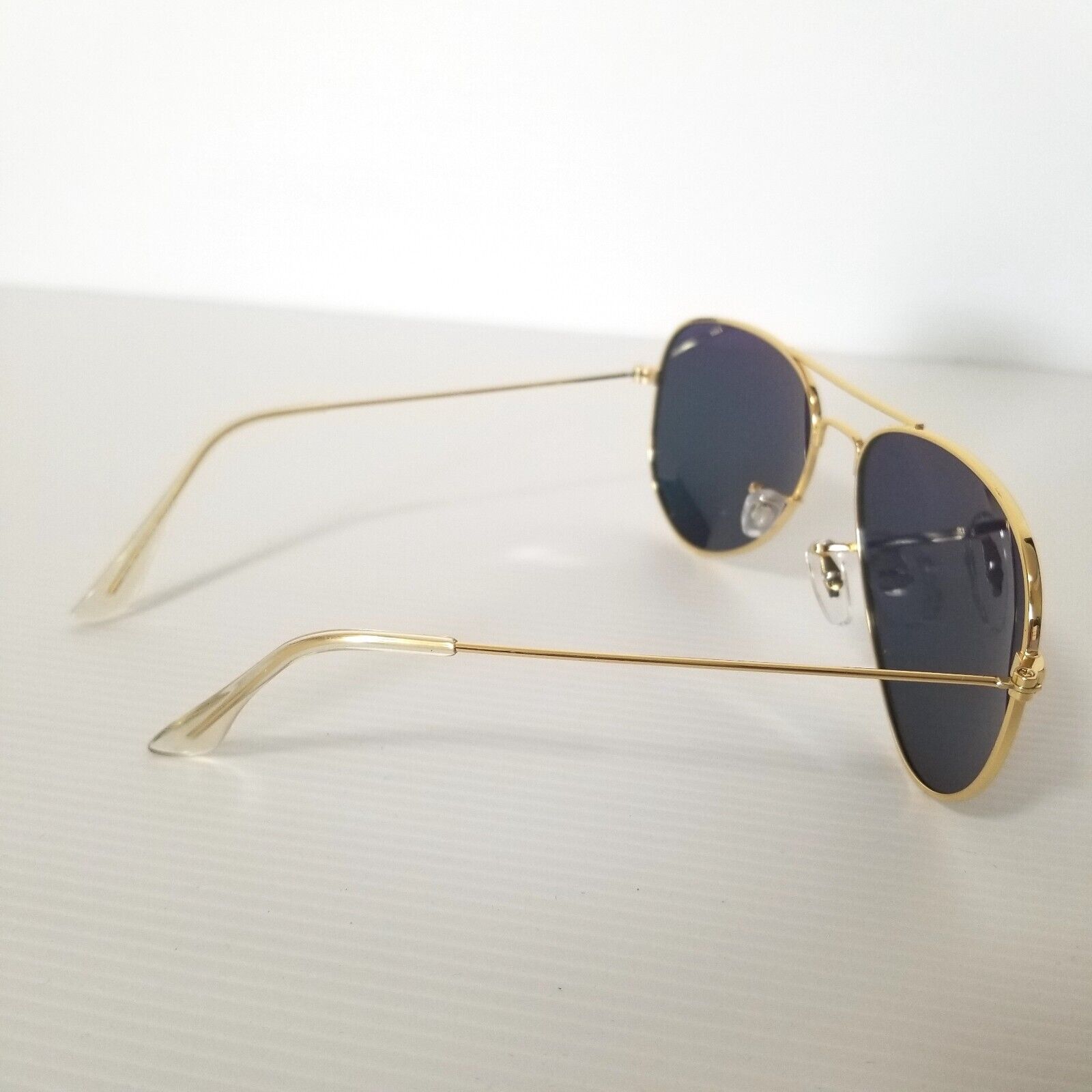 Kingseven Aviator Polarised Sunglasses Gold Frame Reflective Lens Lightweight