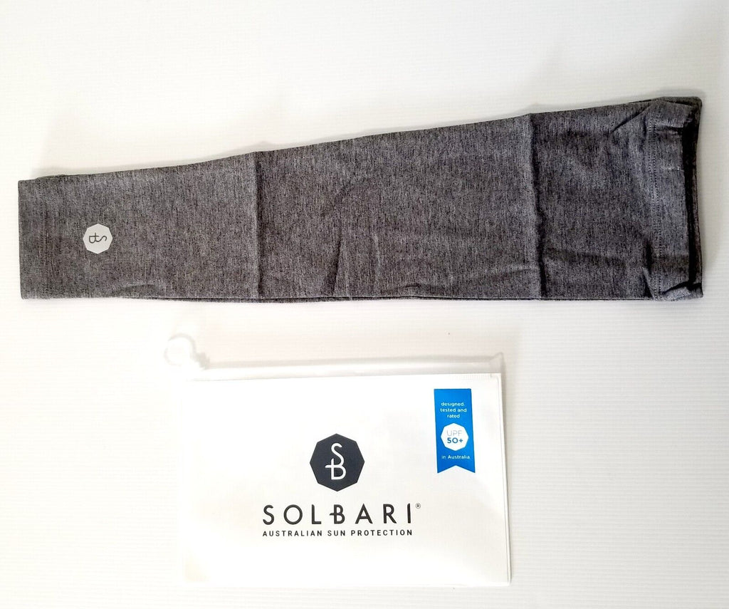Solbari Arm Sleeves L/XL Dark Grey UPF 50+ Sensitive Sun Protection Clothing
