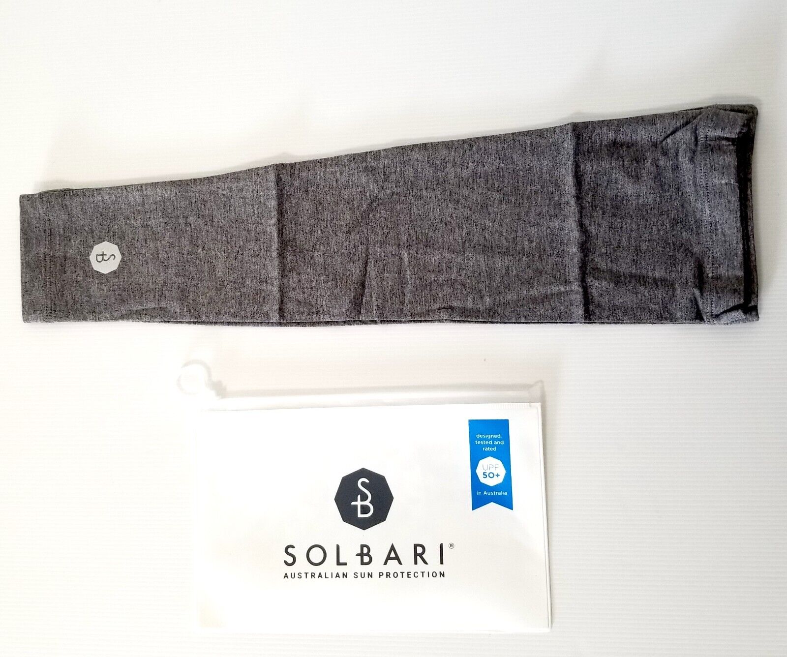 Solbari Arm Sleeves L/XL Dark Grey UPF 50+ Sensitive Sun Protection Clothing