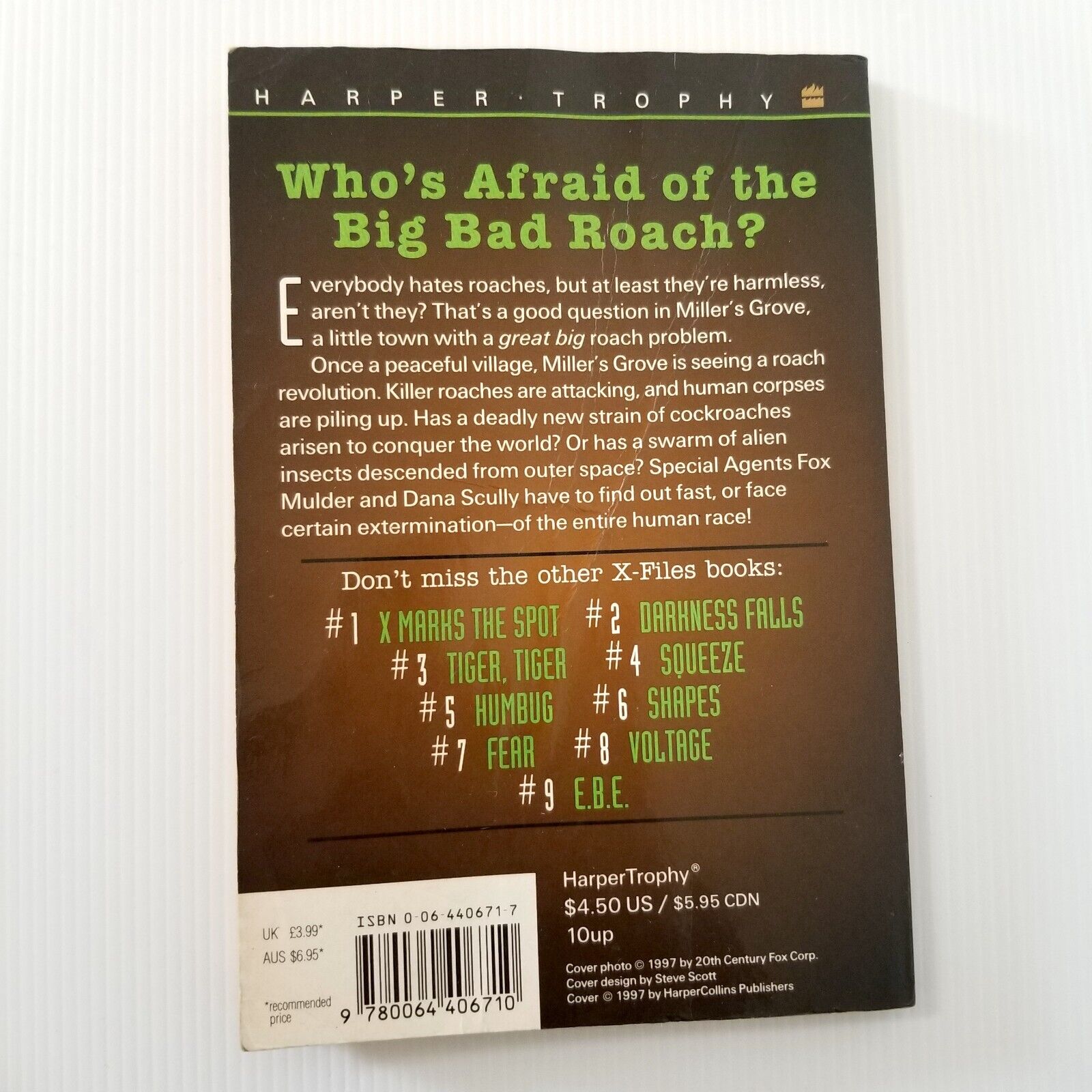X-Files: Die, Bug, Die! No. 10 by Les Martin 1997 Paperback Vintage