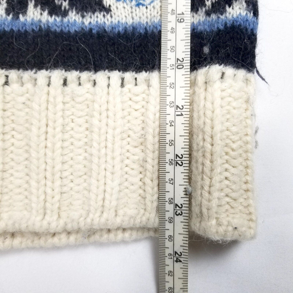 Diesel Knitwear Women's S Alpaca Wool Jumper Christmas Xmas White Blue Sweater