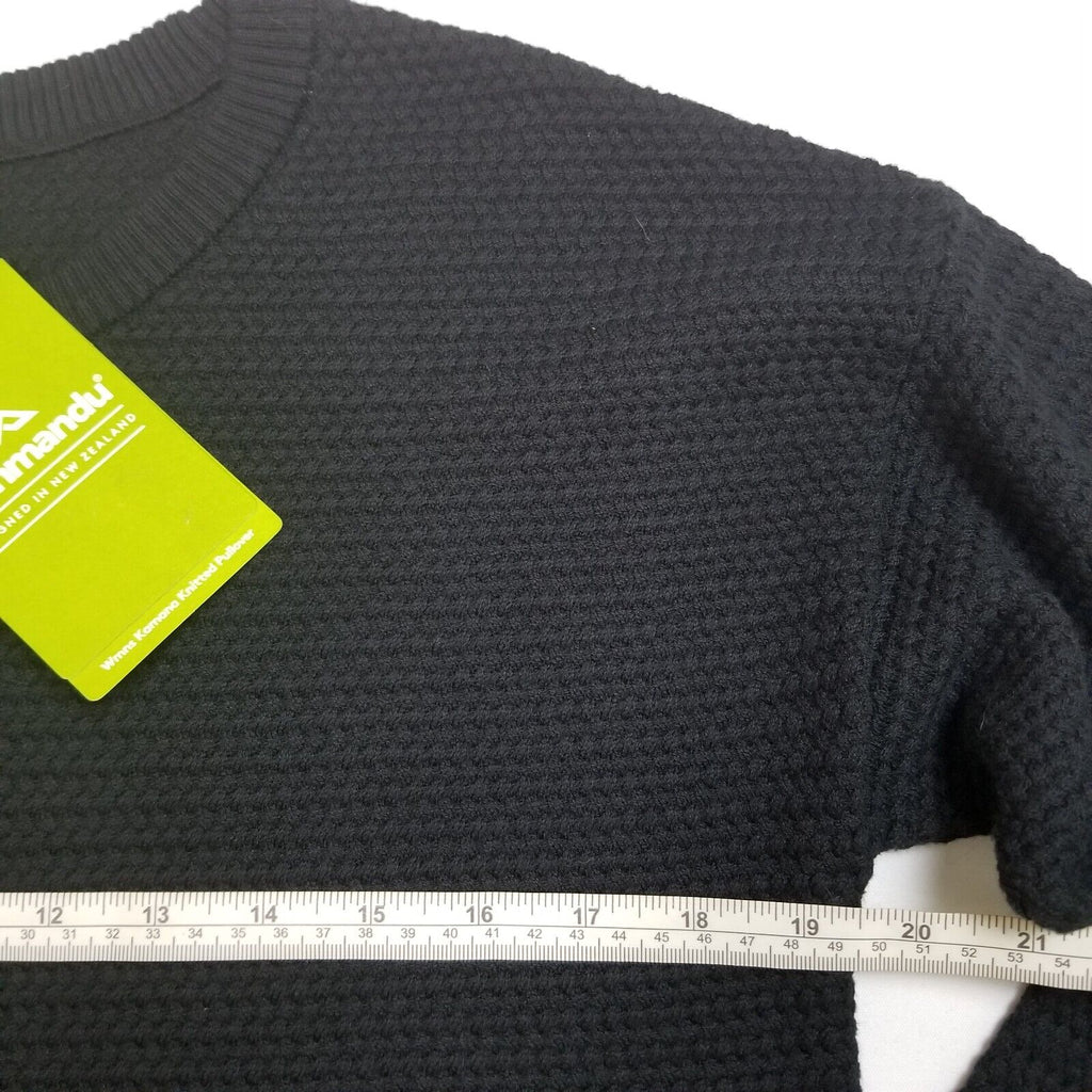 Kathmandu Kamana Women's Knitted Pullover Size 10 Black Jumper Sweater New NWT