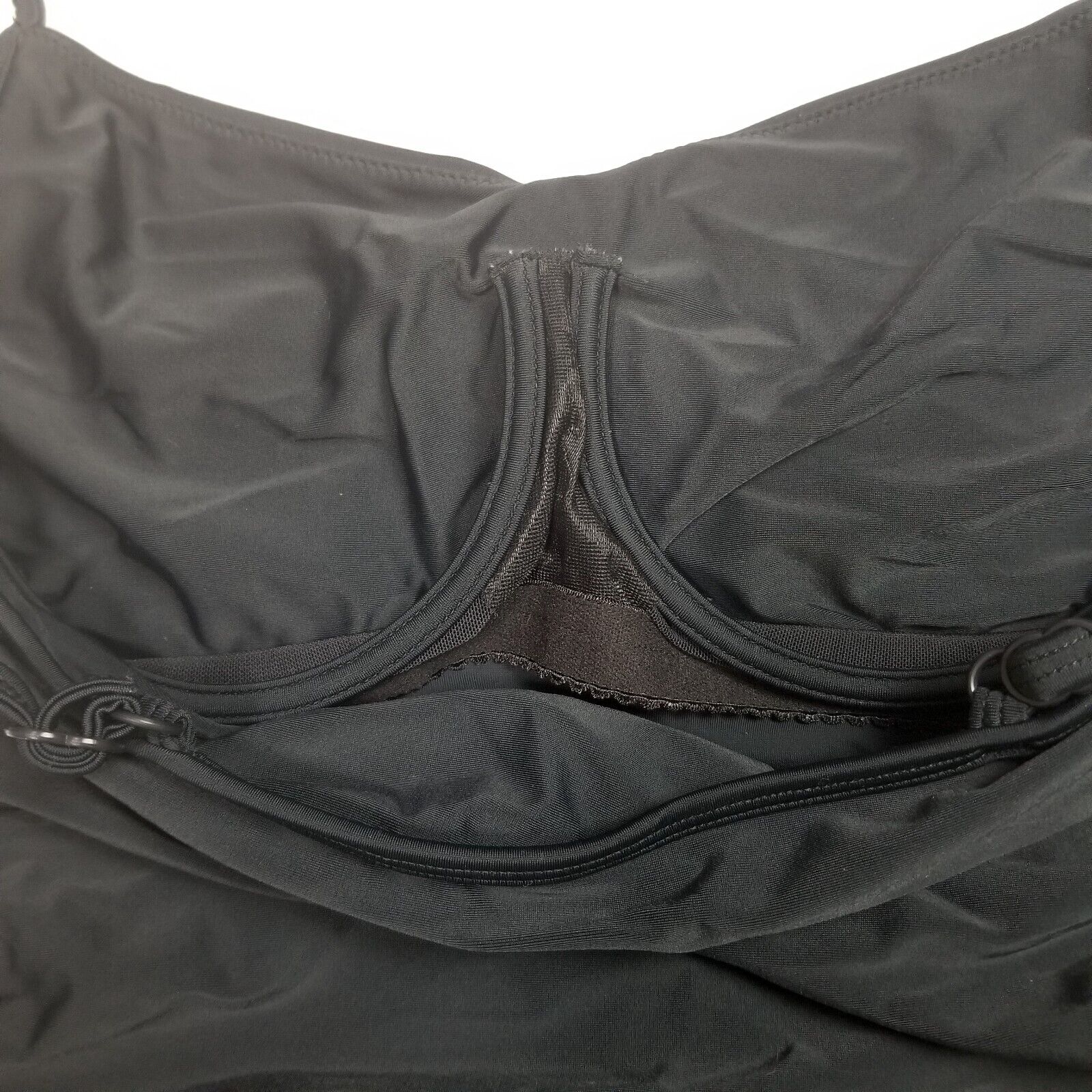 Seafolly Australia Women's 10 Black Swimwear Full Top Stretchy Swim Wear Tank