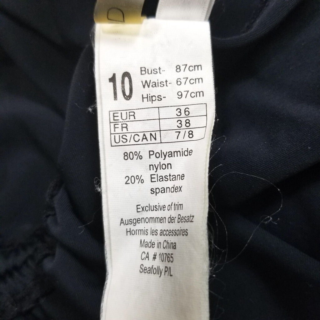 Seafolly Australia Women's 10 Black Swimwear Full Top Stretchy Swim Wear Tank