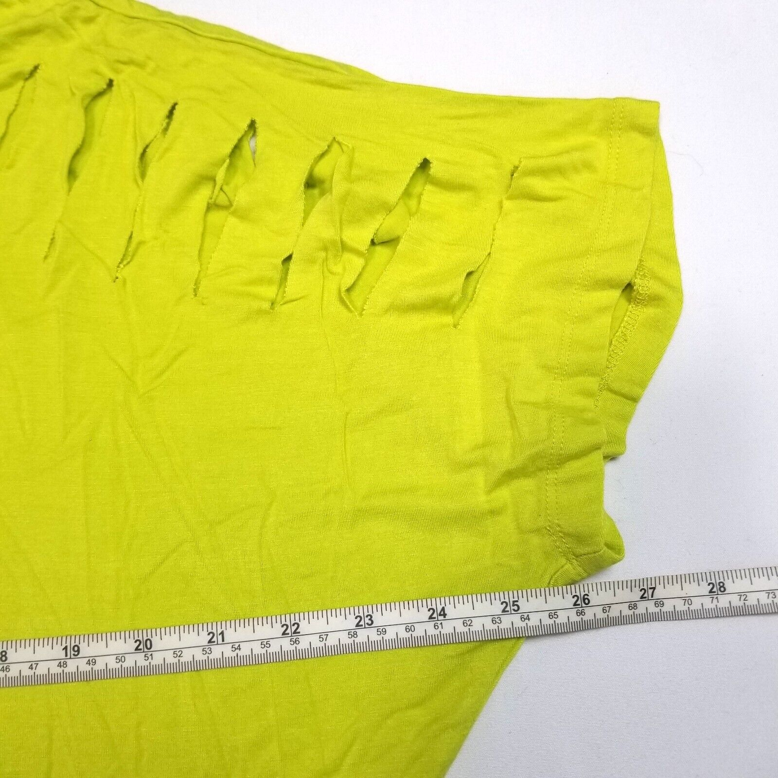 Curvy Women's 12 Lime Green Blouse Top Shirt Cap Sleeves Stretchy Cotton Blend
