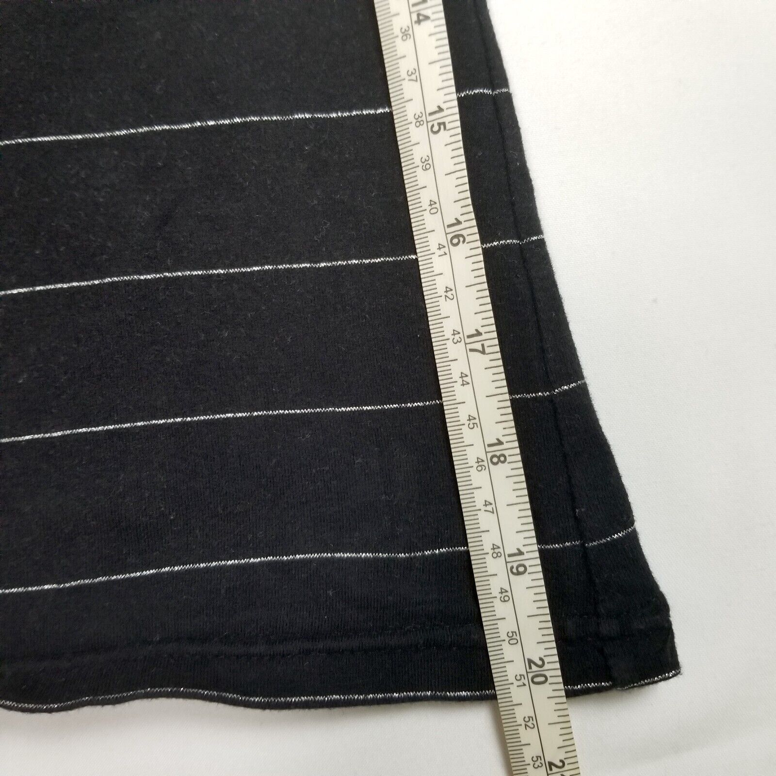 Cotton On Women's L Black Silver Striped Boob Tube Blouse Top Built-In Support
