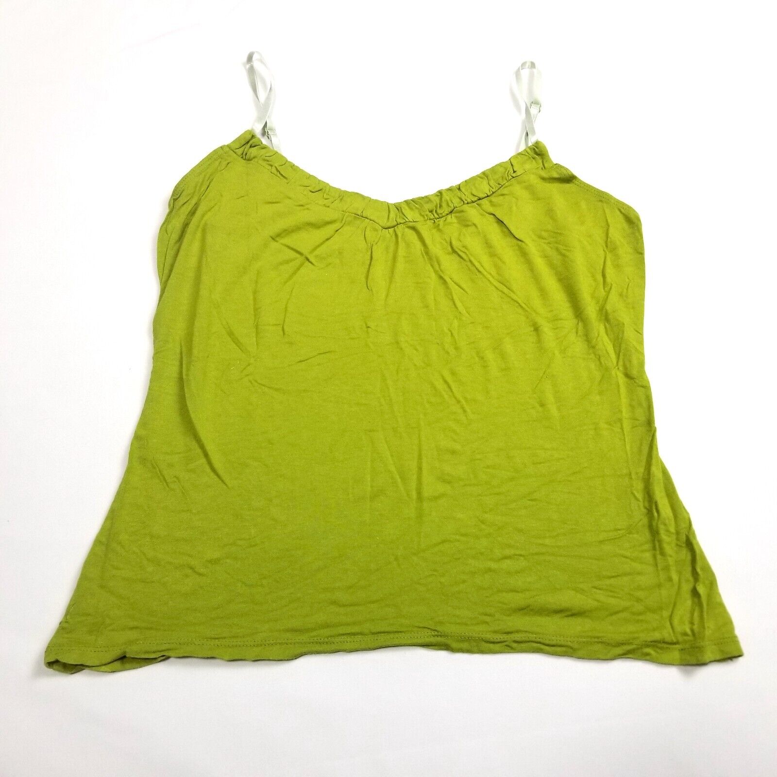 VTG Events Women's M Lime Green Blouse Singlet Top Sweetheart Neckline Stretch
