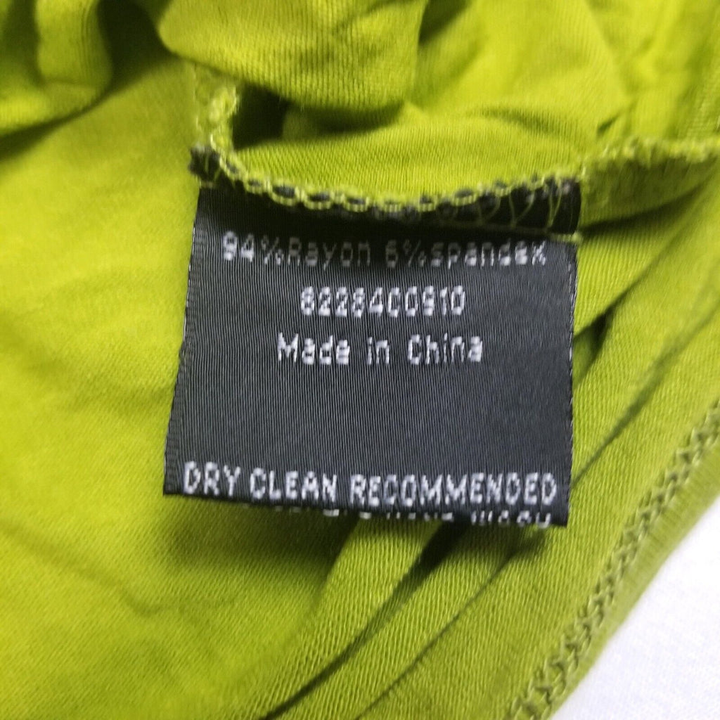 VTG Events Women's M Lime Green Blouse Singlet Top Sweetheart Neckline Stretch