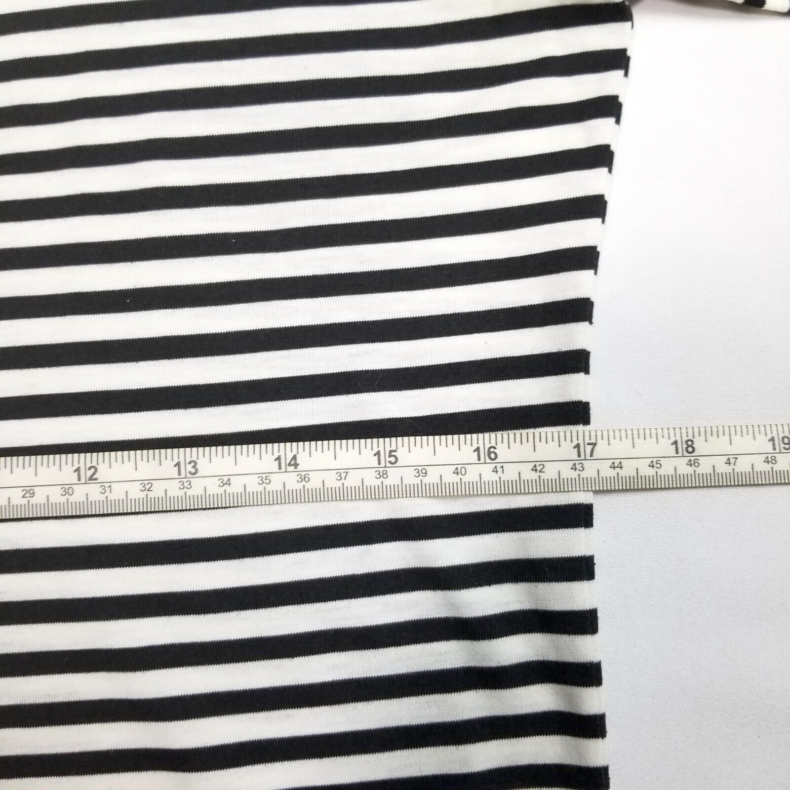 Vintage 80s 90s Women's L Black White Striped Blouse Top Shirt Pearl-Like Button