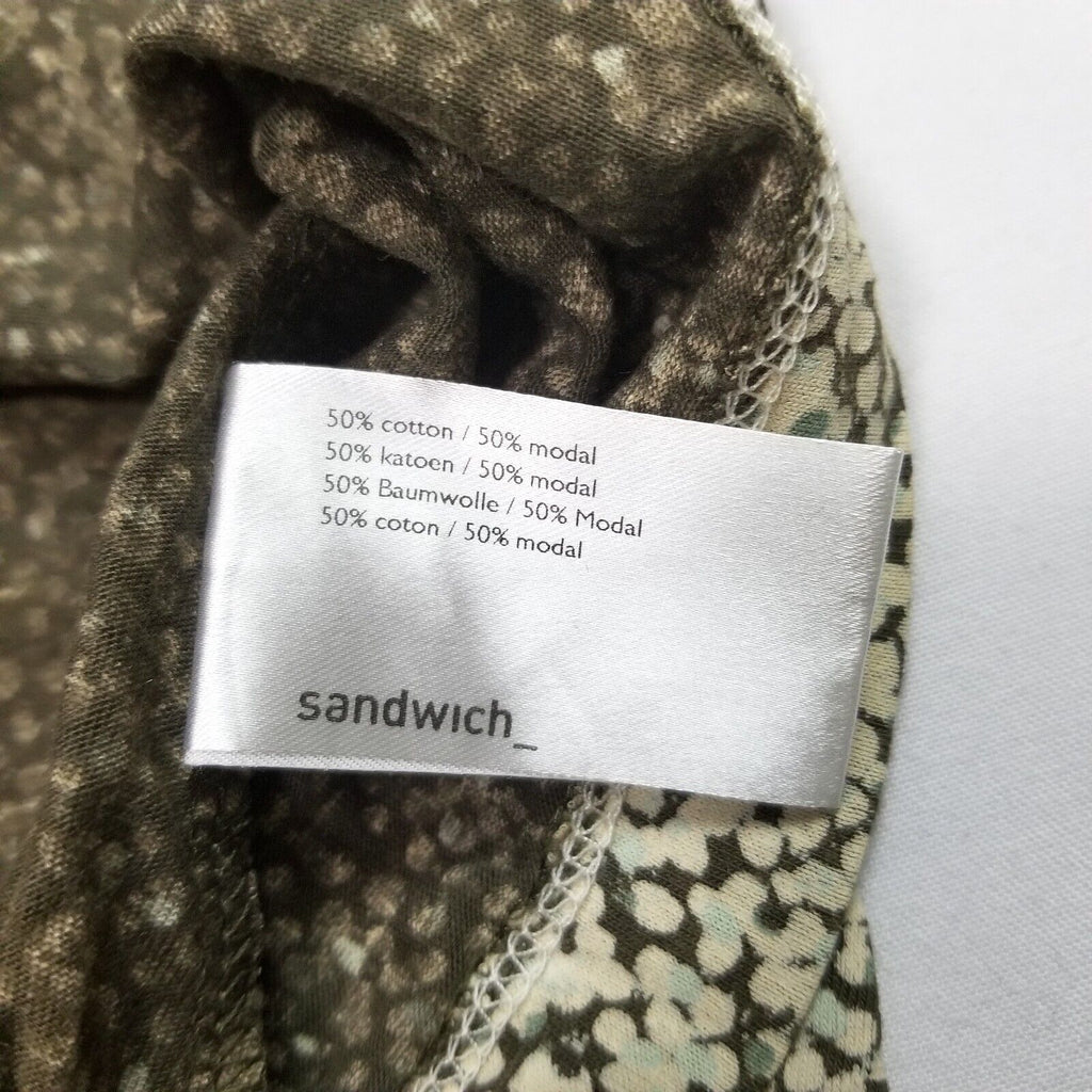 sandwich Women's M Sage Green Beige Dotted Blouse Singlet Cami Top Adjustable