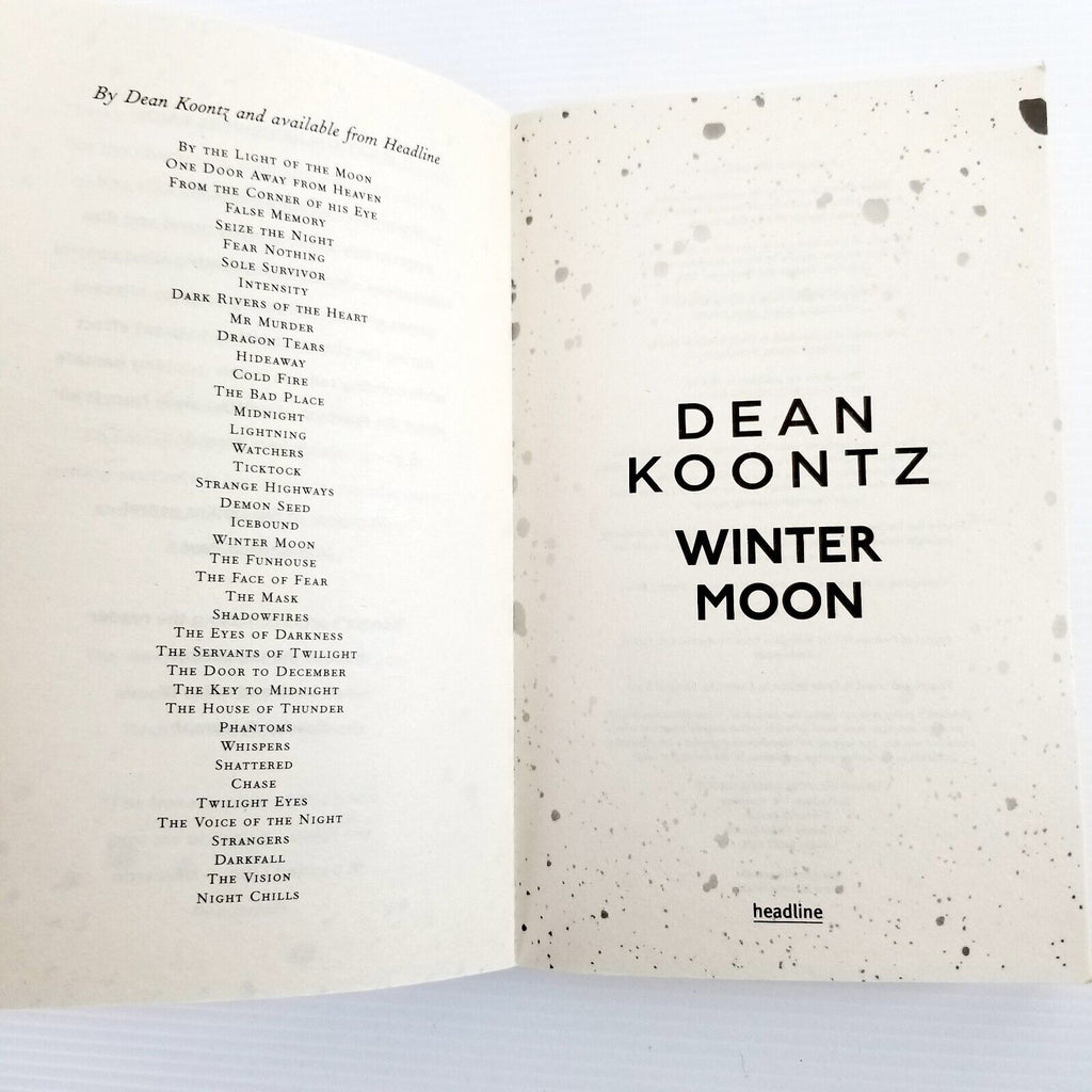 Winter Moon by Dean Koontz (Small Paperback, 2016) Mystery Crime Thriller LA Cop