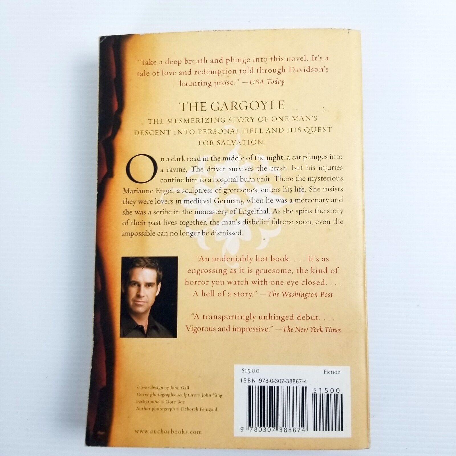 The Gargoyle by Andrew Davidson (Paperback 2009) Mystery Thriller Ghosts Fiction