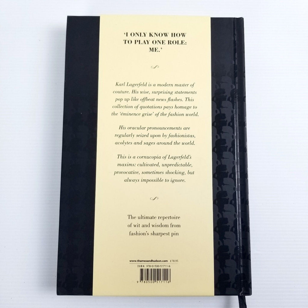 The World According to Karl: The Wit and Wisdom of Karl Lagerfeld Hardcover 2013