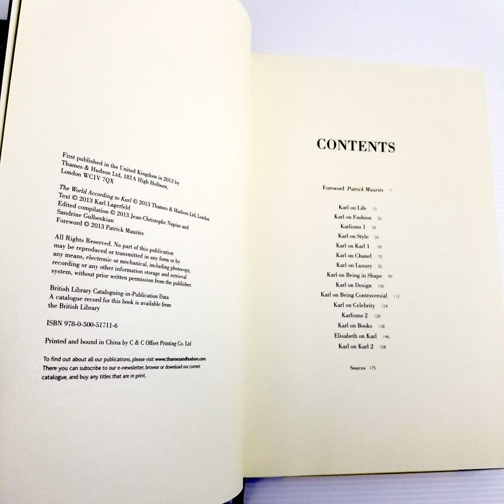 The World According to Karl: The Wit and Wisdom of Karl Lagerfeld Hardcover 2013