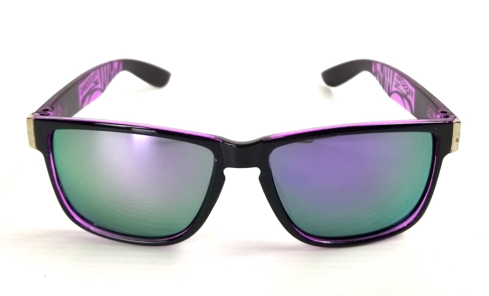 Funky Purple Polarised Sunglasses Square Mirrored Lens Men's Women's UV400 New