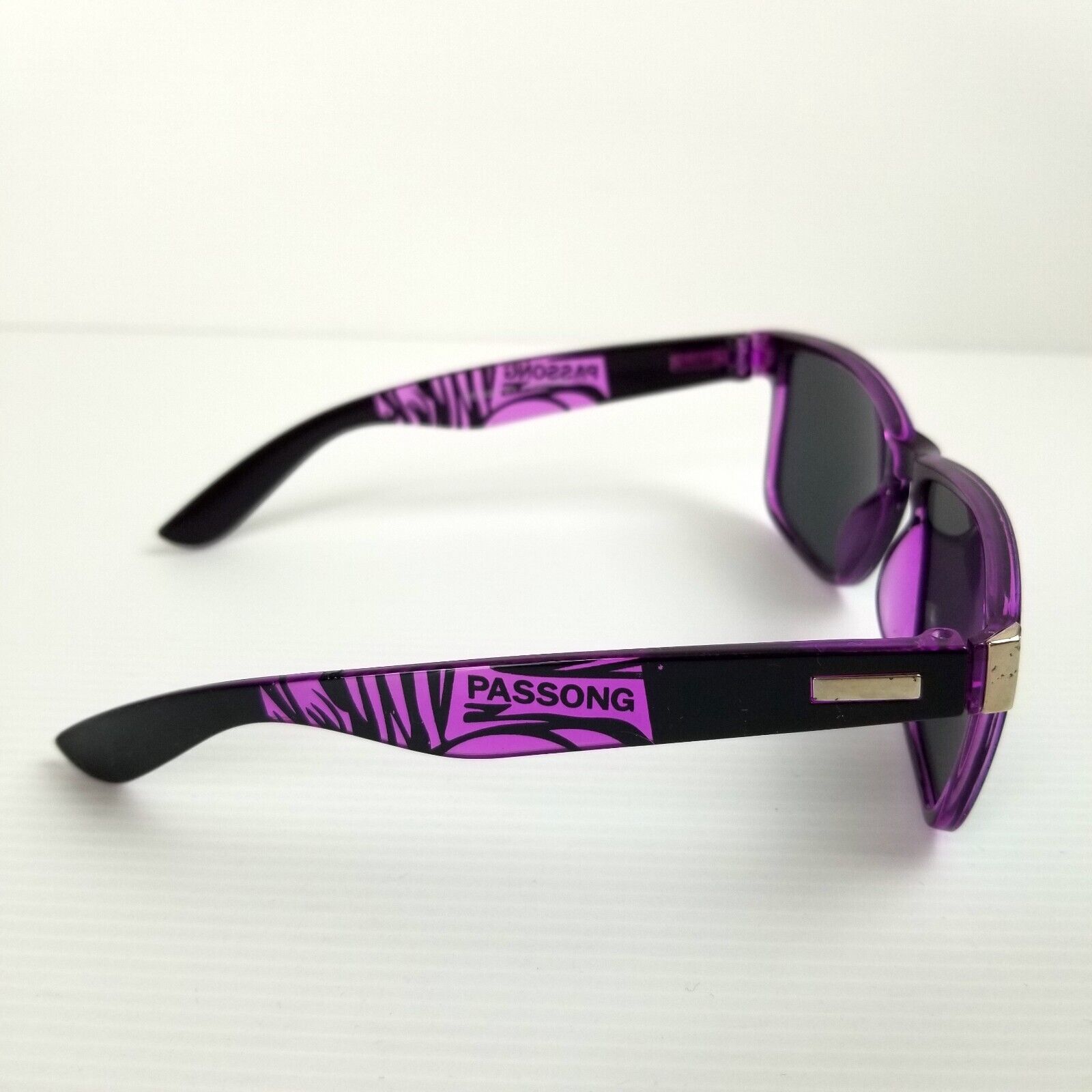 Funky Purple Polarised Sunglasses Square Mirrored Lens Men's Women's UV400 New
