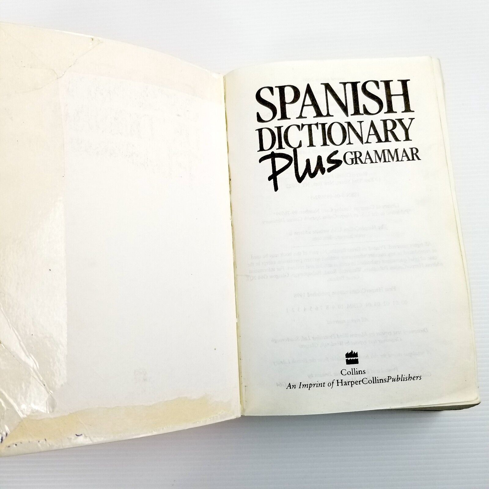 Collins Spanish Dictionary Plus Grammar 2nd Edition, Paperback 2000 Languages